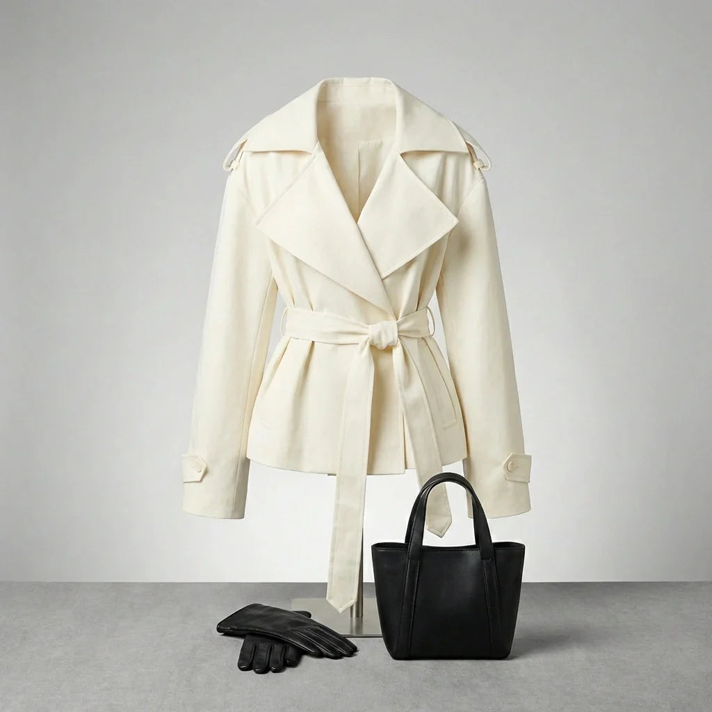 Varelle - Structured Belted Short Trench Coat